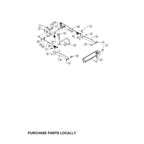 Lift Assembly Diagram and Parts List for SERIES1500  Cub Cadet Lawn Tractor
